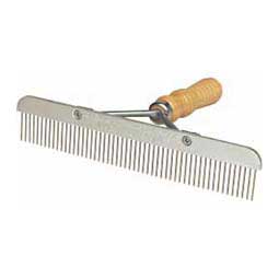 Stainless Steel Blunt Tooth Comb Wood handle - Item # 28732