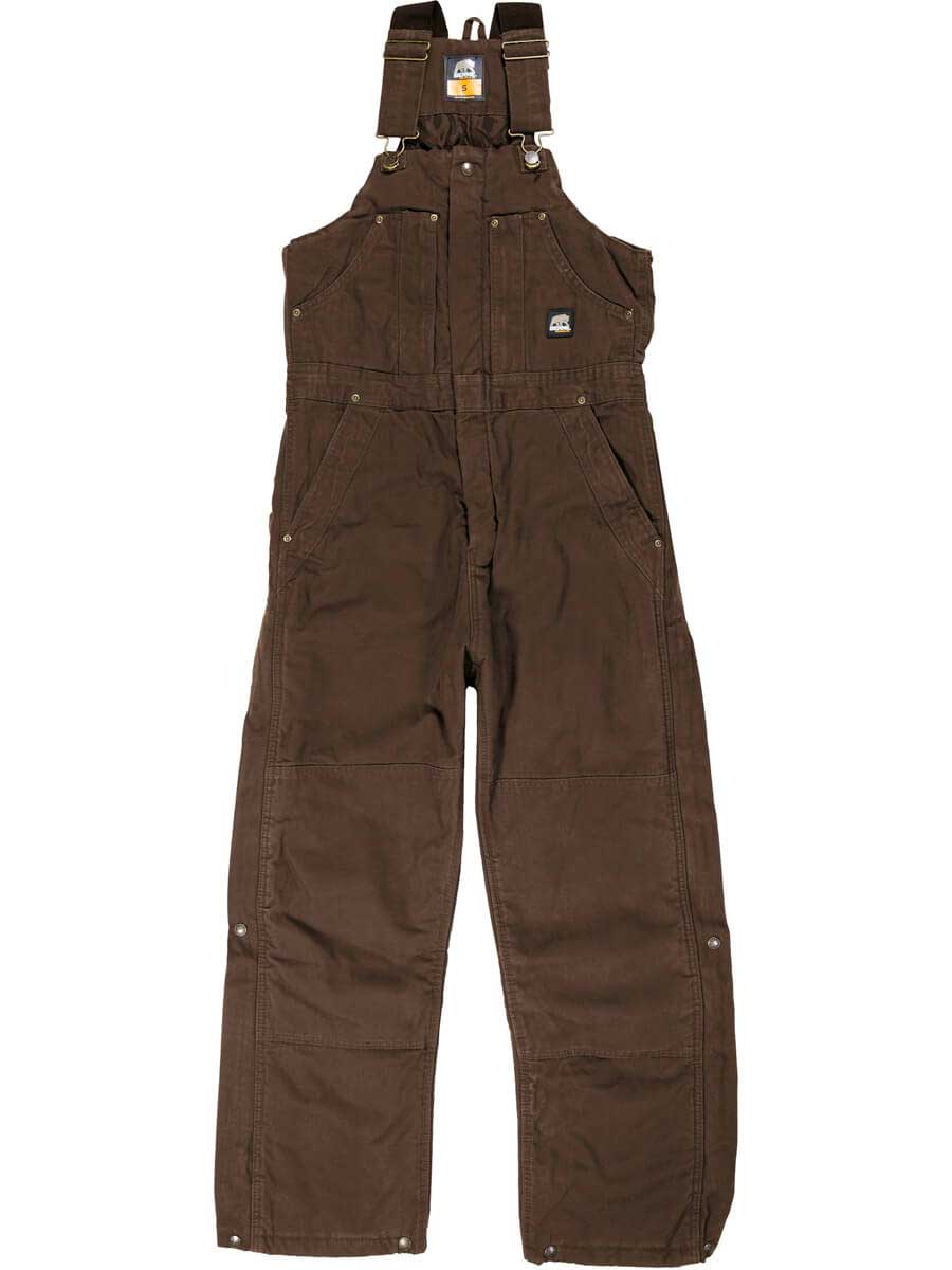 Berne Men&s Original Washed Insulated Bib Overall Bark / 2XL/Regular