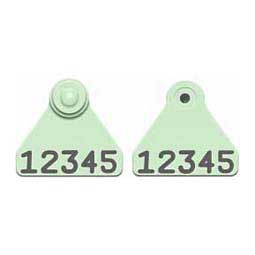 Sheep Mini Ear Tags - Numbered Green - Item # 29172