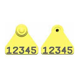 Sheep Mini Ear Tags - Numbered Yellow - Item # 29172