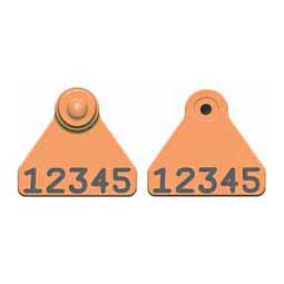 Sheep Mini Ear Tags - Numbered Orange - Item # 29172
