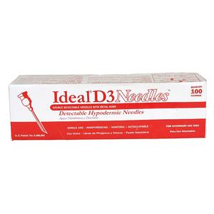 Stainless Steel D3 Hypodermic Needles 100 ct (16 ga x 3/4 in) - Item # 29876