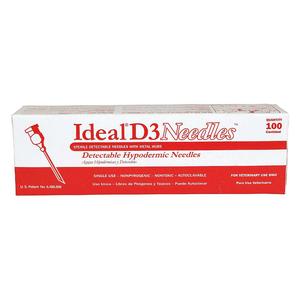 Stainless Steel D3 Hypodermic Needles 100 ct (16 ga x 1 in) - Item # 29877