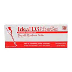 Stainless Steel D3 Hypodermic Needles 100 ct (16 ga x 1 1/2 in) - Item # 29878