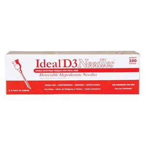 Stainless Steel D3 Hypodermic Needles 100 ct (18 ga x 3/4 in) - Item # 29879
