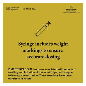 Zimecterin Gold Paste Horse Dewormer Single dose - Item # 30449