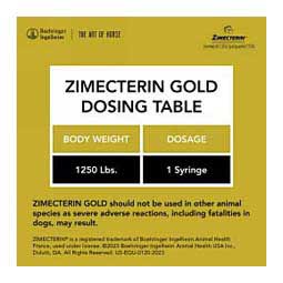 Zimecterin Gold Paste Horse Dewormer Single dose - Item # 30449