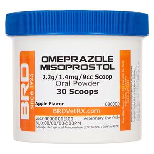Omeprazole/Misoprostal Powder for Horses 2.2 gm/1.4 mg/9cc scoop - 30 scoops - Item # 3051RX