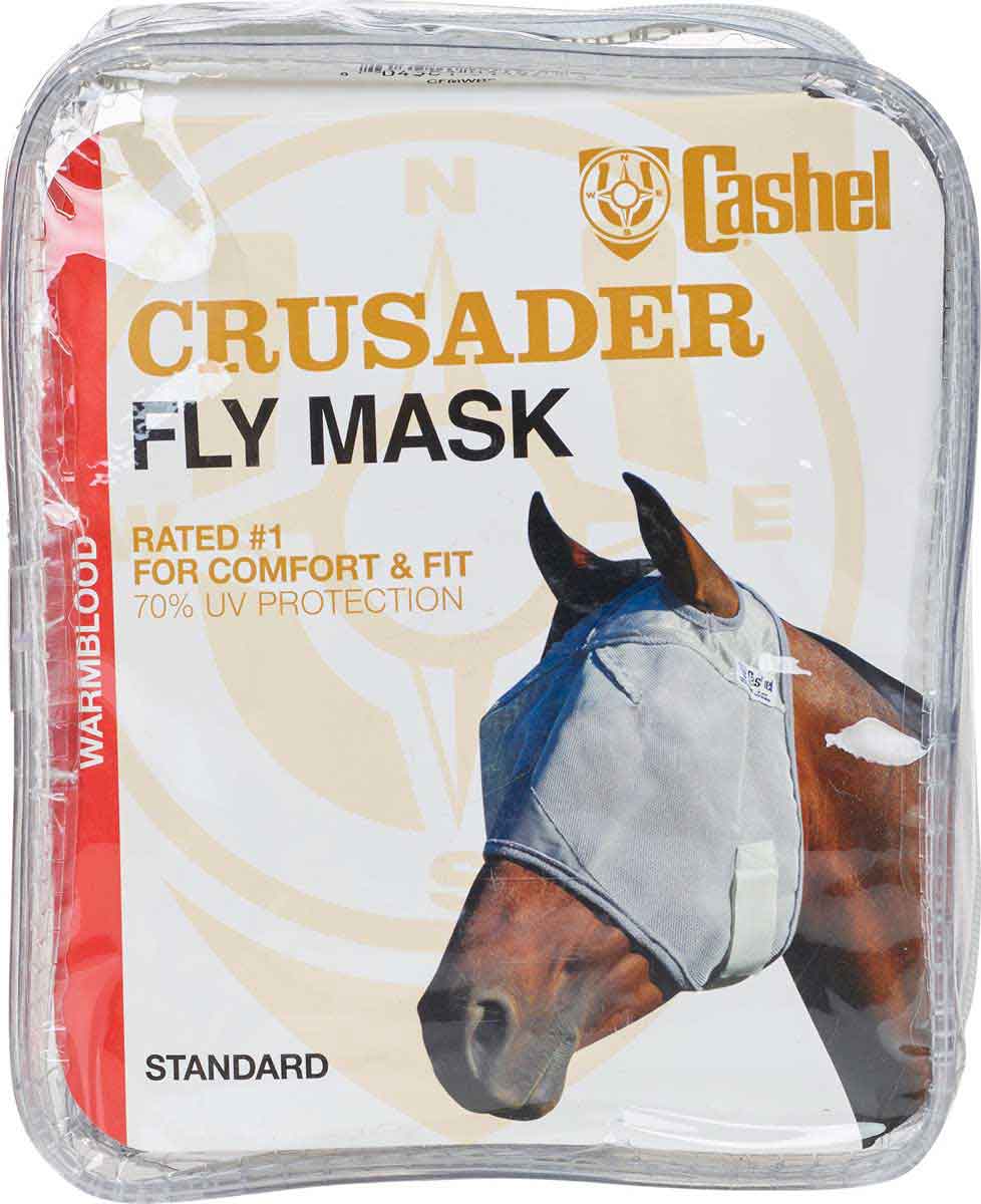 Cashel Long Warmblood  Fly Mask Grey Without Ears 