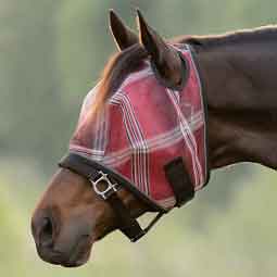 Fly Mask with Web Trim Merlot - Item # 31977
