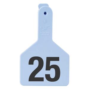 No-Snag Long Neck Numbered Calf ID Ear Tags Blue - Item # 32324