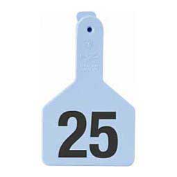 No-Snag Long Neck Numbered Calf ID Ear Tags Blue - Item # 32324C