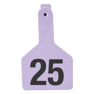 No-Snag Long Neck Numbered Calf ID Ear Tags Purple - Item # 32324