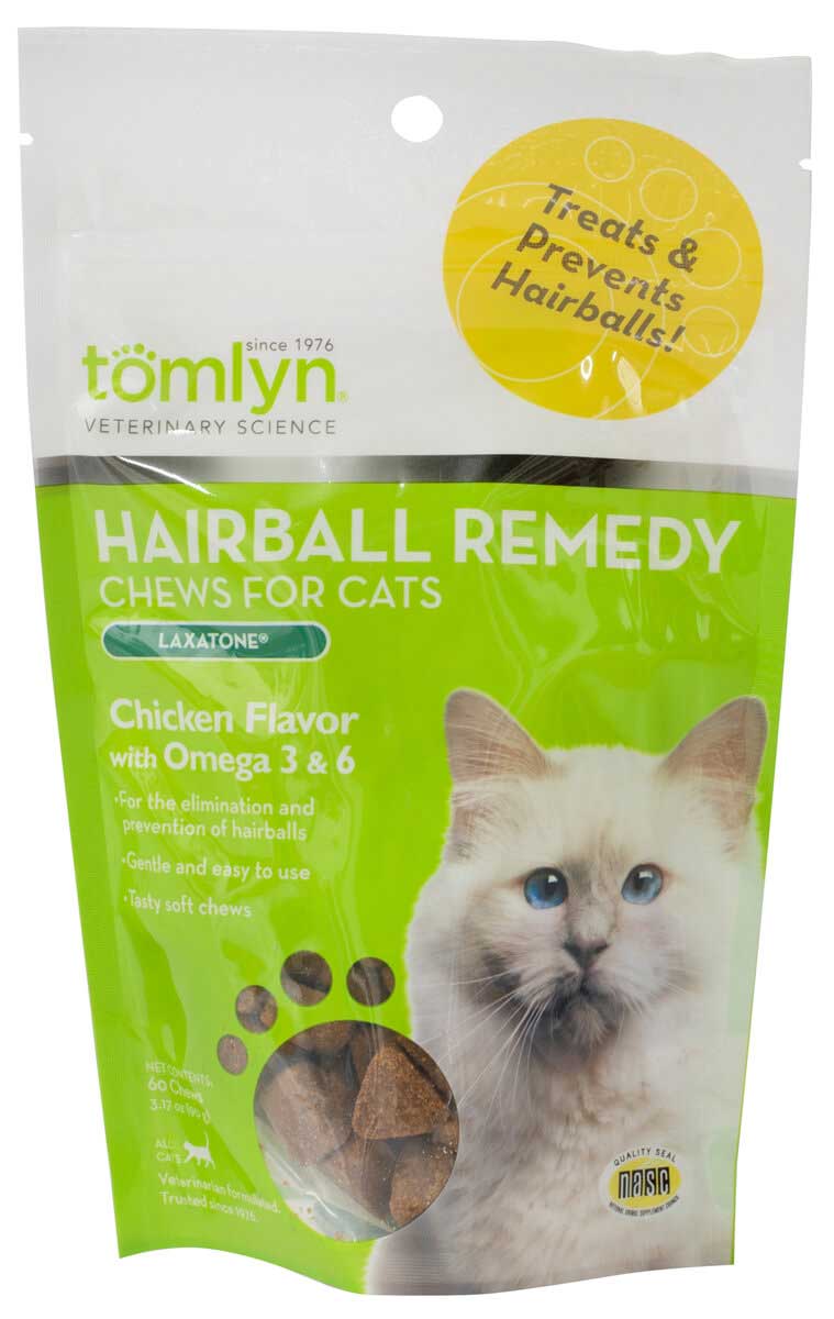 Laxatone Hairball Remedy Chews for Cats Tomlyn Digestive