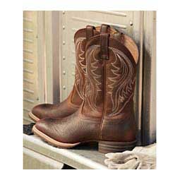 Hybrid Rancher Square Toe 11" Cowboy Boots Brown Rowdy - Item # 32430