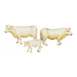 Cattle Family Kids Farm & Ranch Toys Set Charolais - Item # 32468