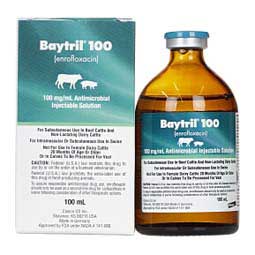 Baytril 100 Antimicrobial for Cattle and Swine 100 ml - Item # 328RX