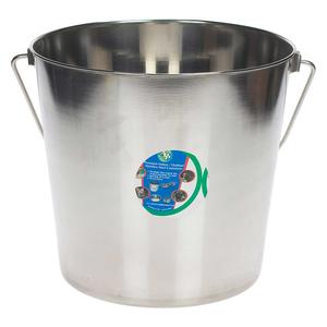 Indoor/Outdoor Stainless Steel Feed and Water Pail 16 quart - Item # 33182