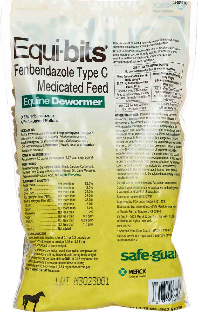 Safe-Guard Equi-Bits Horse Dewormer Merck - All Horse ...