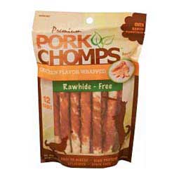 Premium Pork Chomps Mini Twistz Dog Treats Chicken 12 ct - Item # 33774