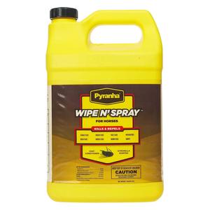Pyranha Wipe N' Spray Fly Spray for Horses 1 gallon - Item # 34047