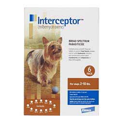 Interceptor for Dogs & Cats Dog 2-10 lbs 6 ct - Item # 342RX