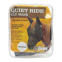 Crusader Quiet-Ride Long-Nose Fly Mask with Ears Black Warmblood - Item # 34372