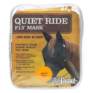 Crusader Quiet-Ride Long-Nose Horse Fly Mask with Ears Black Horse - Item # 34372