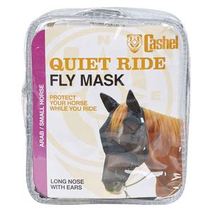 Crusader Quiet-Ride Long-Nose Horse Fly Mask with Ears Black Arab/Small Horse - Item # 34372