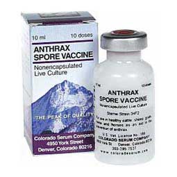 Anthrax Livestock Vaccine 10 ml/10 ds - Item # 34491