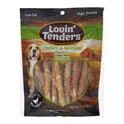 Lovin' Tenders Chicken and Rawhide Twists Recipe Natural Dog Treats 7 oz - Item # 34532