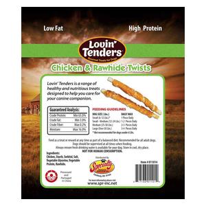Lovin' Tenders Chicken and Rawhide Twists Recipe Natural Dog Treats 7 oz - Item # 34532