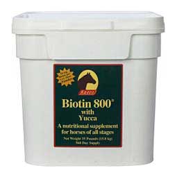 Biotin 800 with Yucca Nutritional Hoof Supplement for Horses Powder 35 lb (280 - 560 days) - Item # 34733
