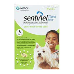 Sentinel Flavor Tabs for Dogs 11-25 lbs 6 ct - Item # 347RX