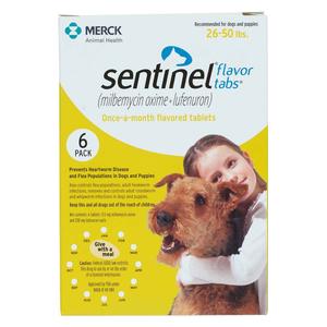 Sentinel Flavor Tabs for Dogs 26-50 lbs 6 ct - Item # 348RX
