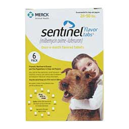 Sentinel Flavor Tabs for Dogs 26-50 lbs 6 ct - Item # 348RX