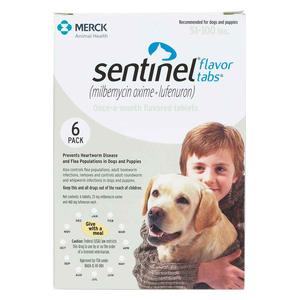 Sentinel Flavor Tabs for Dogs 51-100 lbs 6 ct - Item # 349RX