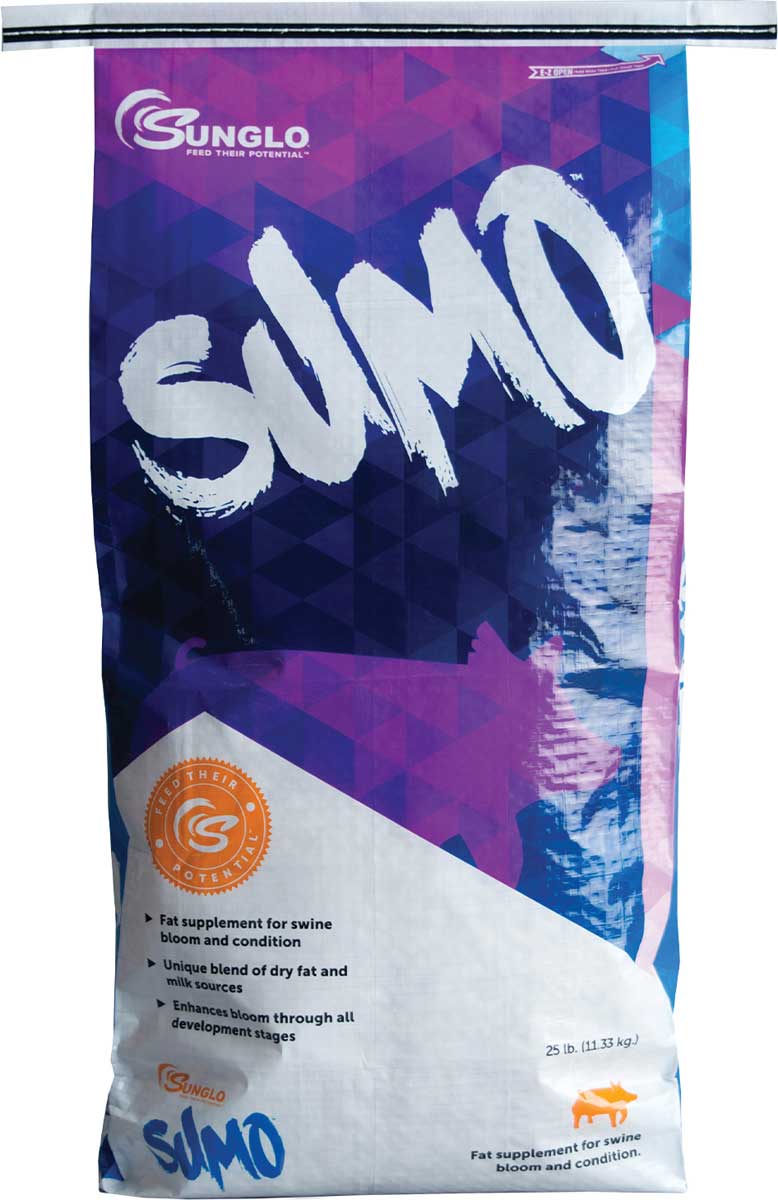 Sumo Supplemental Fat Supplement for Swine Bloom Condition Sunglo Feeds