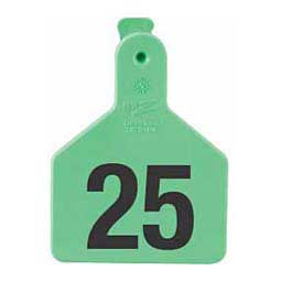 No-Snag Numbered Calf ID Ear Tags Green - Item # 35138