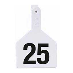 No-Snag Numbered Cow ID Ear Tags White - Item # 35139
