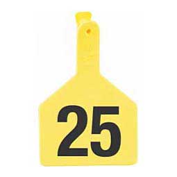 No-Snag Numbered Cow ID Ear Tags Yellow - Item # 35139