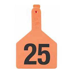 No-Snag Numbered Cow ID Ear Tags Orange - Item # 35139