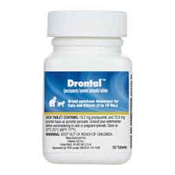Drontal Dewormer Tablets for Cats & Kittens 50 ct - Item # 35417