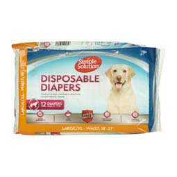 Simple Solutions Disposable Dog Diapers L/XL (12 ct) - Item # 35816