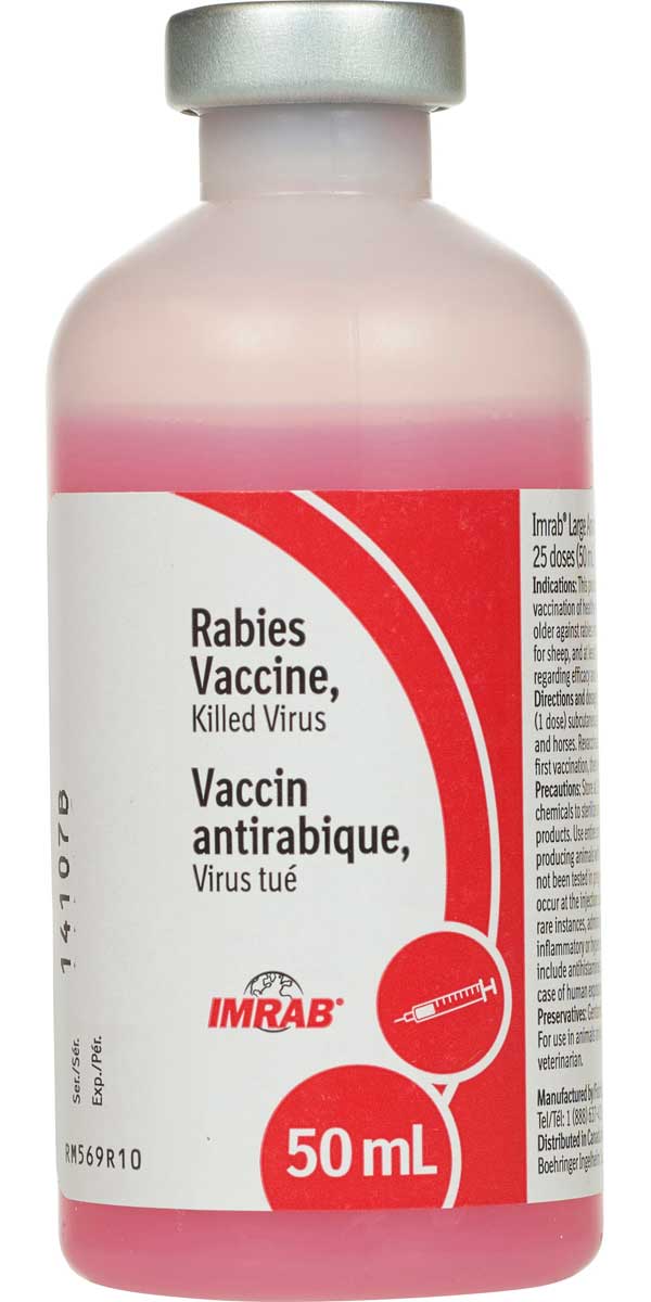 Imrab Rabies Cattle, Horse Sheep Vaccine Boehringer Ingelheim - Rabies ...