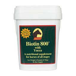 Biotin 800 with Yucca Nutritional Hoof Supplement for Horses Pellets 6 lb (48 - 96 days) - Item # 36054