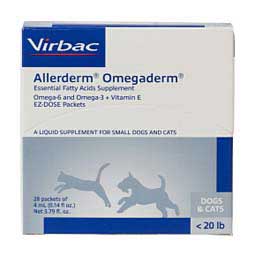 Allerderm Omegaderm EZ Dose for Dogs and Cats 4 ml/28 ct (cat/dog up to 20 lbs) - Item # 36070