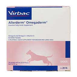 Allerderm Omegaderm EZ Dose for Dogs and Cats 8 ml/dogs over 20 lbs (28 ct) - Item # 36100
