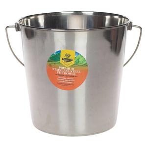 Indoor/Outdoor Stainless Steel Feed and Water Pail 6 quart - Item # 36247