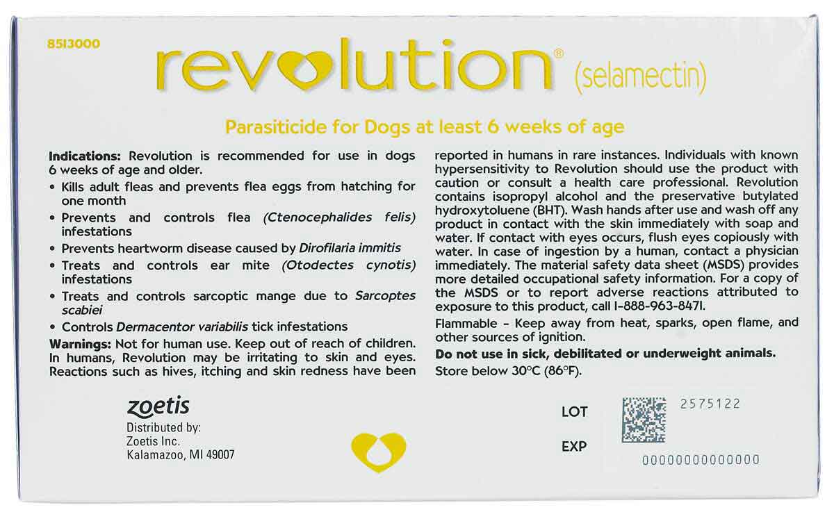 Revolution For Dogs Zoetis Animal Health Safe Pharmacy Heartworm Prevention Flea Dog Rx Pet